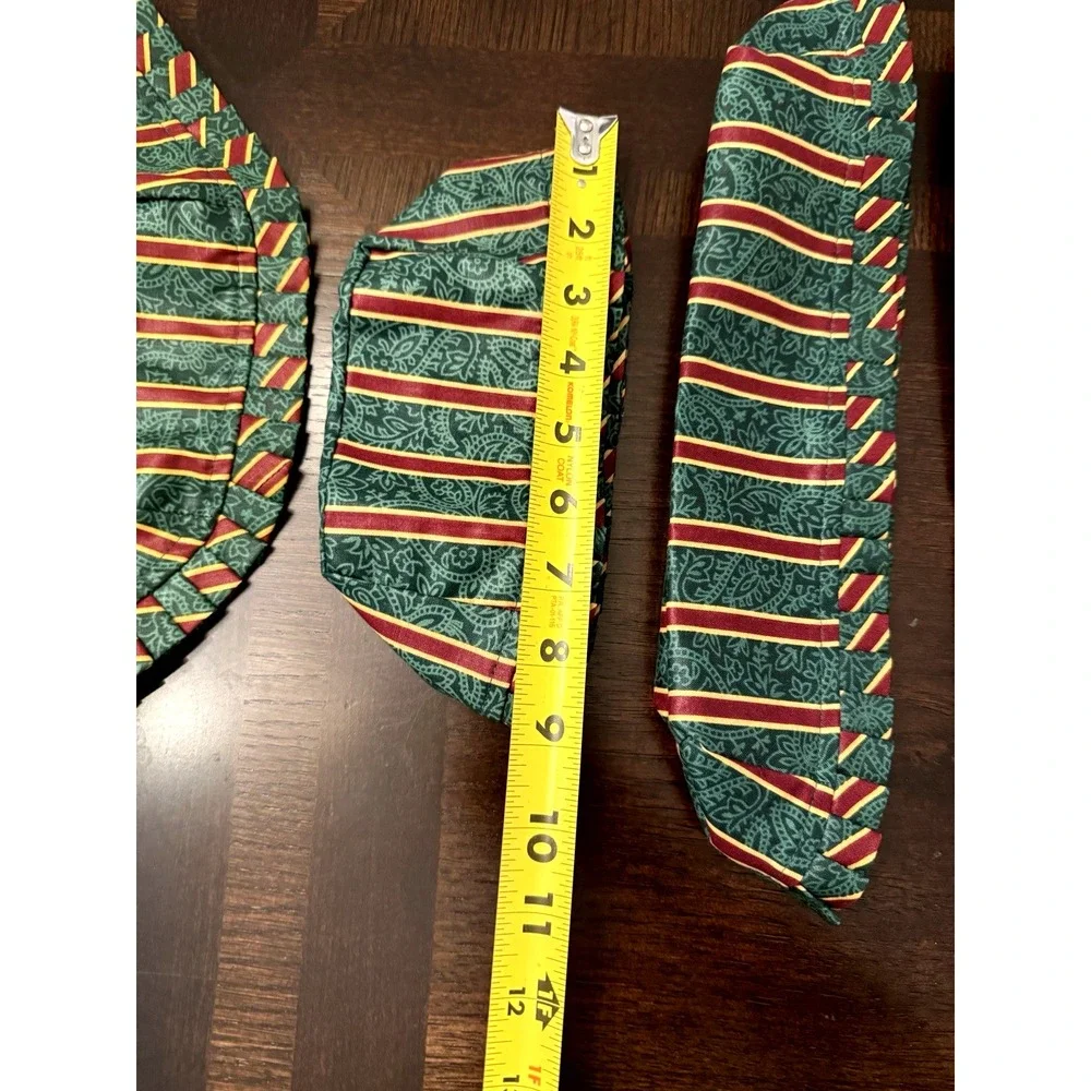 Longaberger Basket Liners Set of 4 –Holly Berry Stripe Christmas Holiday Retired